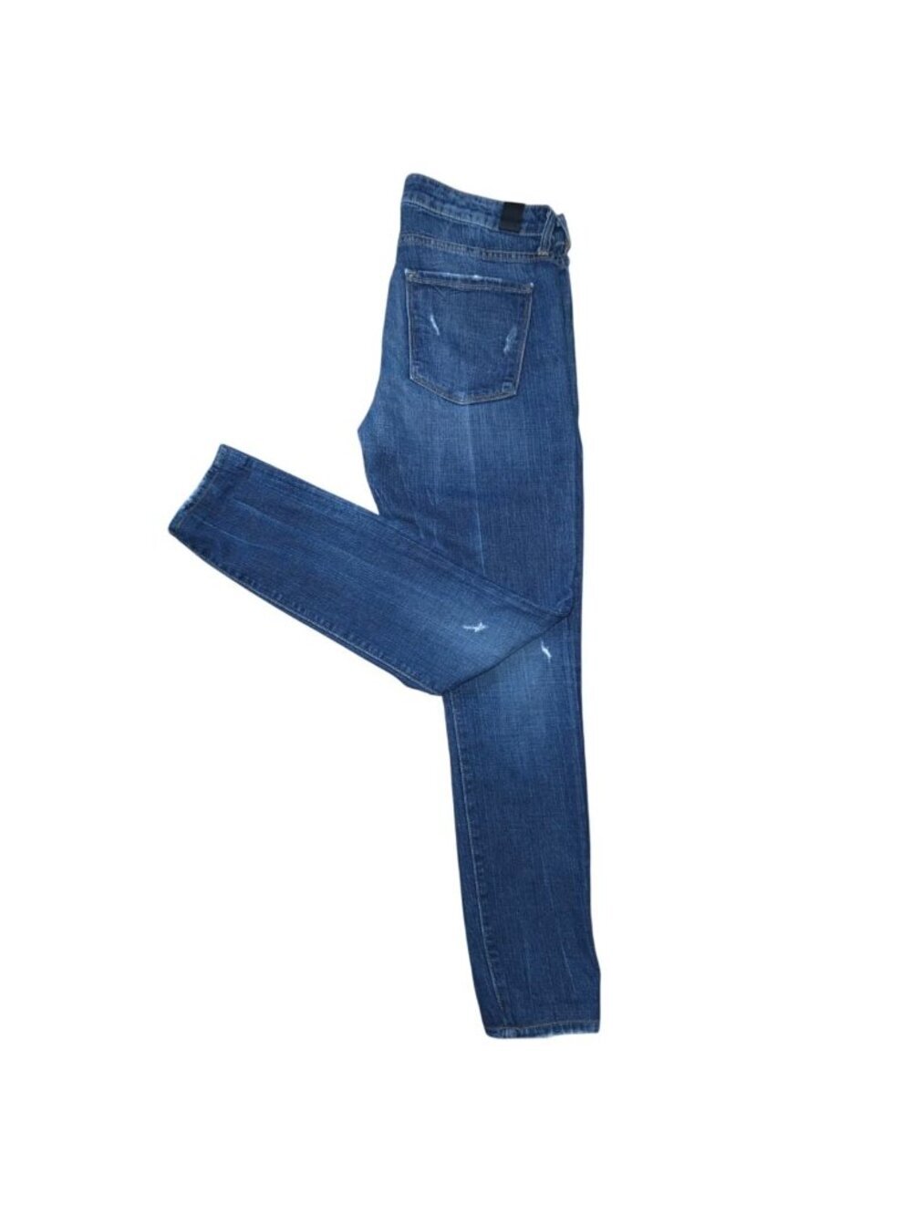 Vince Womens Skinny Jeans Size 28 Blue Distressed Stretch Denim Mid Rise Casual